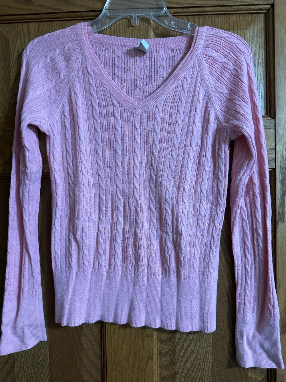 GAP Cable-Knit V-Neck Sweater - Light Pink